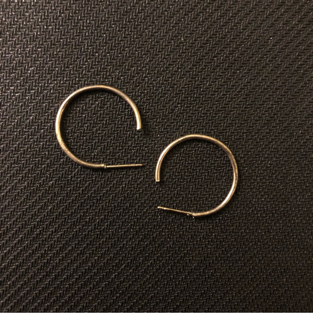 Dainty silver hoop earrings